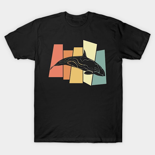 Orca Whale Vintage T-Shirt by Teeladen